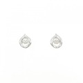 K18WG ダイヤモンド ピアス 0.06CT