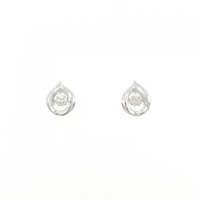 K18WG ダイヤモンド ピアス 0.06CT