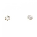 K18YG ソリティア ダイヤモンド ピアス 0.30CT