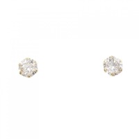 K18YG ソリティア ダイヤモンド ピアス 0.30CT