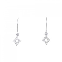 【新品】K14WG ダイヤモンド ピアス 0.08CT