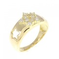 K18YG スター ダイヤモンド リング 0.17CT