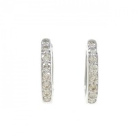 K18WG ダイヤモンド ピアス 0.50CT