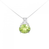K18WG ペリドット ネックレス 2.45CT