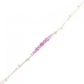 K18スリーカラー サファイヤ ブレスレット 拡散処理未検査 0.50CT