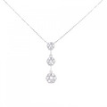 K18WG フラワー ダイヤモンド ネックレス 1.00CT