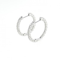 K18WG ダイヤモンド ピアス 0.5CT