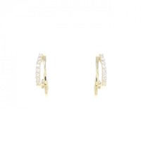 【新品】K10YG ダイヤモンド ピアス 0.08CT