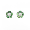 K18WG グリーンガーネット ピアス 1.54CT