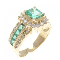 K18YG エメラルド リング 1.07CT