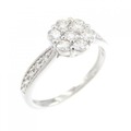 PT フラワー ダイヤモンド リング 0.50CT