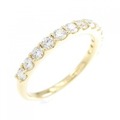 【新品】K18YG ハーフエタニティ ダイヤモンド リング 0.504CT