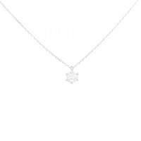 K18WG ソリティア ダイヤモンド ネックレス 0.20CT