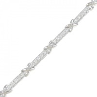 750WG ダイヤモンド ブレスレット 1.00CT