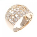 K18PG フラワー ダイヤモンド リング 1.00CT