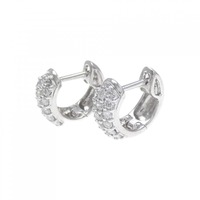 K18WG パヴェ ダイヤモンド ピアス 0.50CT