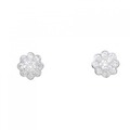 PT フラワー ダイヤモンド ピアス 0.588CT