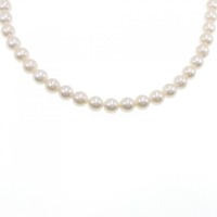 シルバークラスプ アコヤパール ネックレス 7.5-8mm