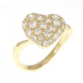 K18YG ハート ダイヤモンド リング 0.80CT