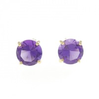 K18YG アメジスト ピアス 3.60CT