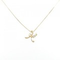 K18YG イニシャルK ダイヤモンド ネックレス 0.025CT
