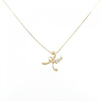 K18YG イニシャルK ダイヤモンド ネックレス 0.025CT