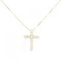 K18YG クロス ダイヤモンド ネックレス 1.00CT
