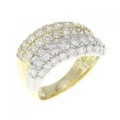 K18YG/PT ダイヤモンド リング 1.94CT