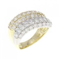 K18YG/PT ダイヤモンド リング 1.94CT