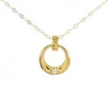 K24YG/純金 ダイヤモンド ネックレス 0.01CT