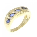 K18YG サファイヤ リング 0.55CT