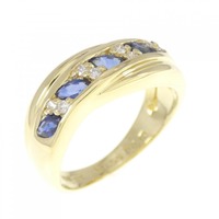 K18YG サファイヤ リング 0.55CT