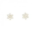 【新品】K18YG フラワー ダイヤモンド ピアス 0.50CT