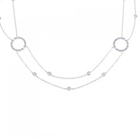 K18WG ダイヤモンド ネックレス 0.50CT