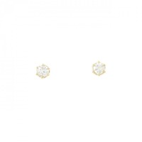 K18YG ソリティア ダイヤモンド ピアス 0.20CT