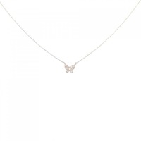 K18YG バタフライ ダイヤモンド ネックレス 0.1CT