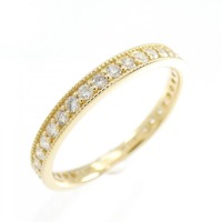 K18YG ハーフエタニティ ダイヤモンド リング 0.30CT