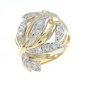 K18YG/PT ダイヤモンド リング 0.90CT