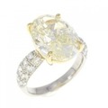 PT/K18YG ダイヤモンド リング 5.139CT LY SI1 オーバルカット