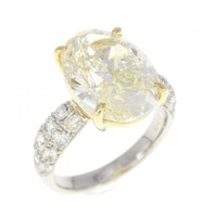 PT/K18YG ダイヤモンド リング 5.139CT LY SI1 オーバルカット