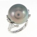 750WG 黒蝶パール リング 16.0mm