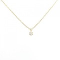 K18YG ソリティア ダイヤモンド ネックレス 0.03CT