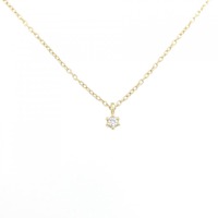 K18YG ソリティア ダイヤモンド ネックレス 0.03CT
