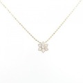K18PG フラワー ダイヤモンド ネックレス 0.20CT