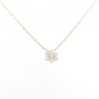 K18PG フラワー ダイヤモンド ネックレス 0.20CT