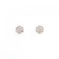 K18WG フラワー ダイヤモンド ピアス 0.50CT