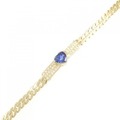 K18YG ハート サファイヤ ブレスレット 2.37CT