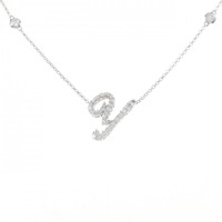 PT イニシャルY ダイヤモンド ネックレス 0.39CT