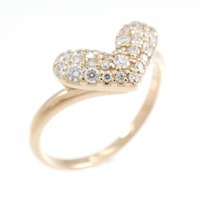 K18PG ハート ダイヤモンド リング 0.28CT