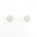 【新品】K18YG ダイヤモンド ピアス 0.508CT 0.505CT F SI2 Good